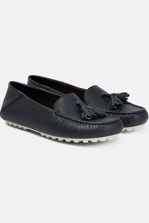 Loro Piana Dot Sole leather moccasins