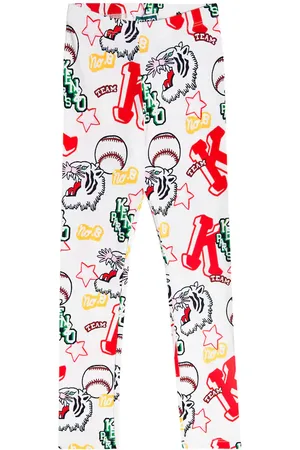 Kenzo Printed cotton-blend leggings