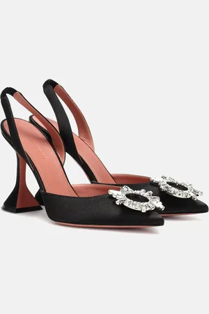 Amina Muaddi Begum satin slingback pumps