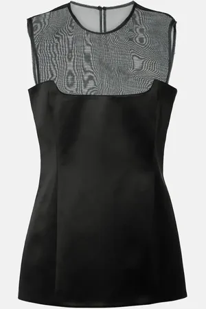 Khaite Sasmo silk-paneled satin top