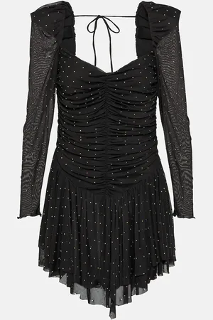 ROTATE Ruffled embellished tulle minidress