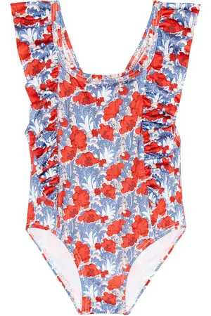 Tartine Et Chocolat Baby ruffled floral swimsuit