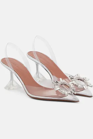 Amina Muaddi Begum embellished PVC slingback pumps