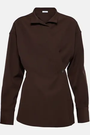 Salvatore Ferragamo Wrap wool shirt