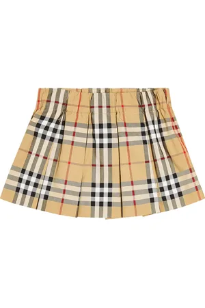 Burberry Baby Burberry Check pleated cotton skirt