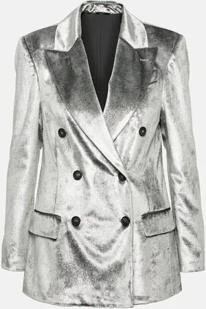 Brunello Cucinelli Double-breasted velvet blazer