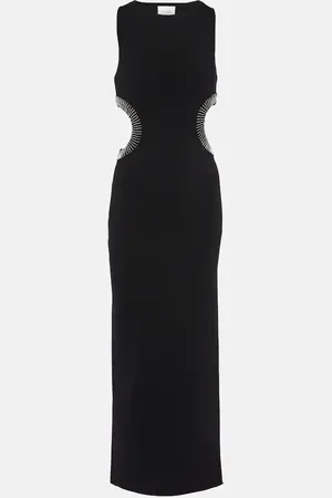 GALVAN Mirrored Luna cutout maxi dress