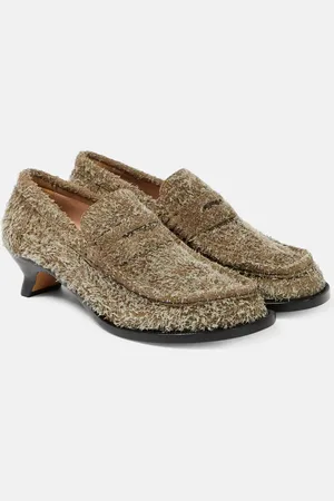 Loewe Terra 40 suede loafer pumps