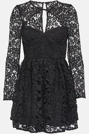 Self-Portrait Cutout lace minidress
