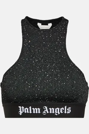 Palm Angels Printed logo bra top