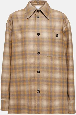 Bottega Veneta Checked leather shirt