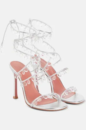 Amina Muaddi Tina embellished leather sandals