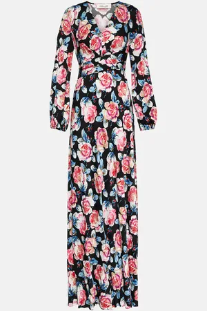 Diane von Furstenberg Monika floral satin maxi dress