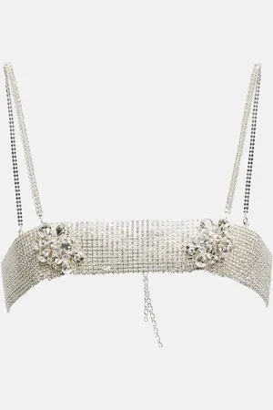 MAGDA BUTRYM Bandeau crystal jewelry top