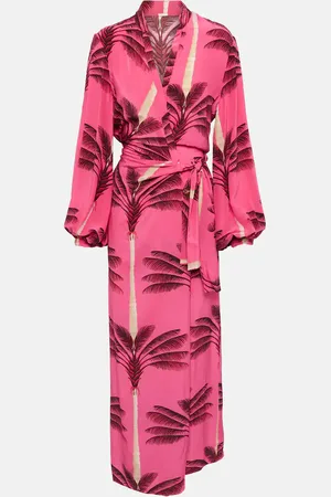 JOHANNA ORTIZ Printed silk crÃªpe de chine wrap dress