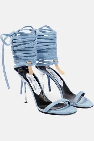 AREA X Sergio Rossi Marquise denim sandals