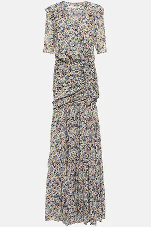 VERONICA BEARD Floral silk maxi dress