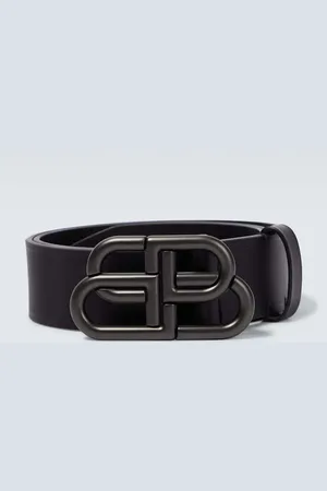 Balenciaga BB logo leather belt