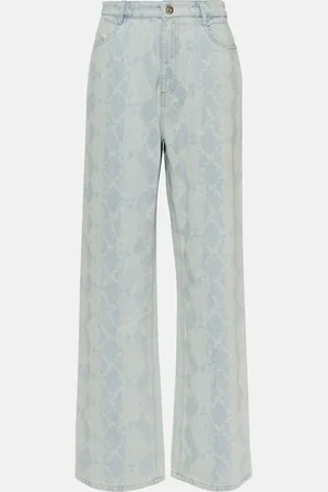 DION LEE Snake-etched wide-leg jeans