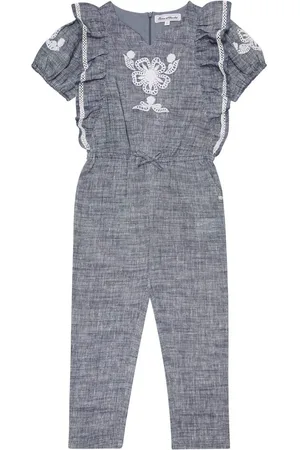 Tartine Et Chocolat Embroidered linen jumpsuit