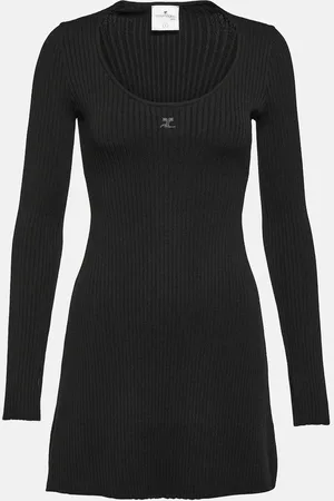 Courrèges CourrÃ¨ges Ribbed-knit jersey minidress