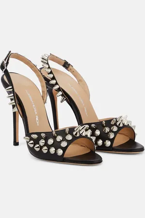 Alessandra Rich Embellished leather sandals