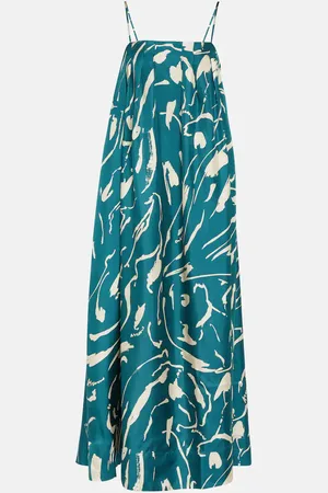 ASCENO Heather printed silk maxi dress
