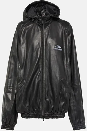 Balenciaga 3B Sports Icon leather track jacket