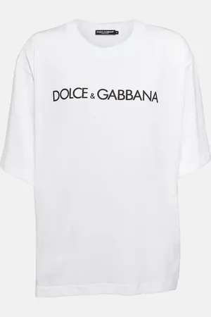 Dolce & Gabbana DG cropped cotton jersey T-shirt