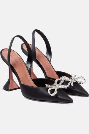 Amina Muaddi Rosie satin slingback pumps