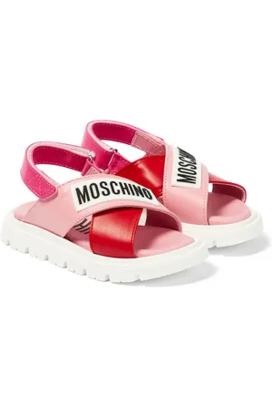 Moschino Logo leather sandals