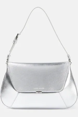 Amina Muaddi Ami leather shoulder bag
