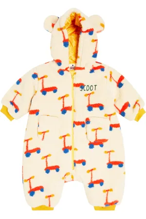 Jelly Mallow Baby printed faux shearling onesie