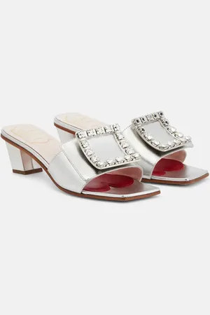 Roger Vivier Love 45 leather mules