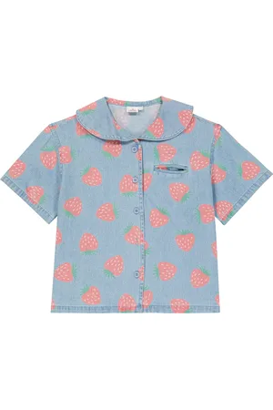 Jelly Mallow Printed denim shirt