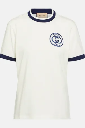 Gucci Logo embroidered cotton T-shirt