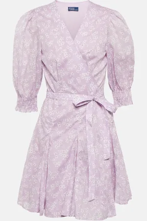 Ralph Lauren Floral cotton wrap minidress
