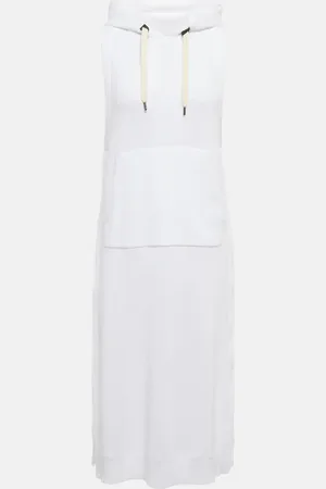 Brunello Cucinelli Hooded midi dress