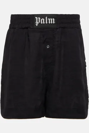 Palm Angels Logo linen boxer shorts