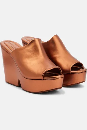 Robert Clergerie Dolcy leather platform mules