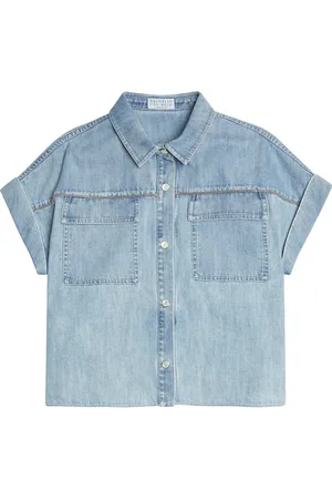 Brunello Cucinelli Embellished denim shirt