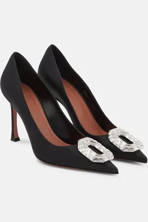 Amina Muaddi Camelia satin pumps