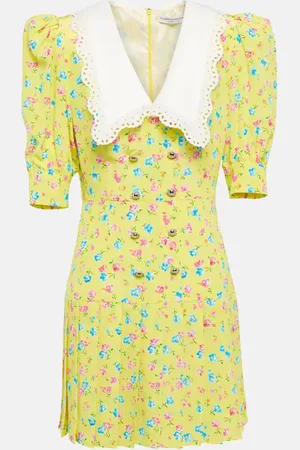 Alessandra Rich Floral silk minidress