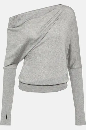 Tom Ford One-shoulder cashmere and silk sweater