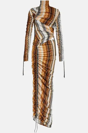 Missoni Zig Zag ruched maxi dress