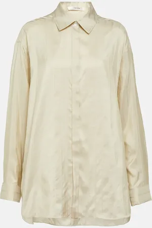The Row Nomoon jacquard silk poplin shirt