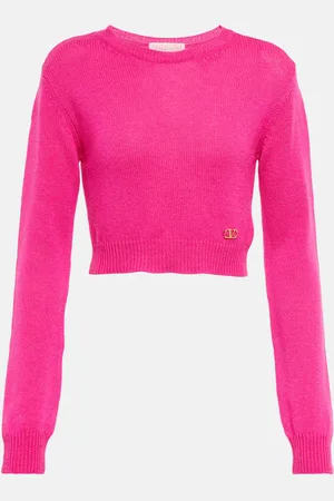 VALENTINO VLogo cropped cashmere sweater