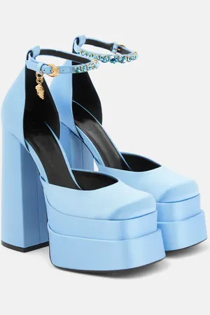 VERSACE Medusa Aevitas satin platform pumps