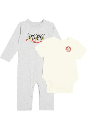 OFF-WHITE Baby cotton playsuit and bodysuit