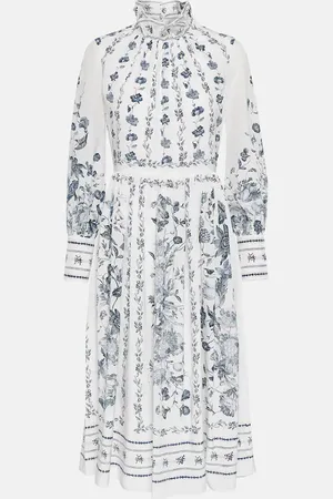 Erdem Printed crÃªpe de chine midi dress